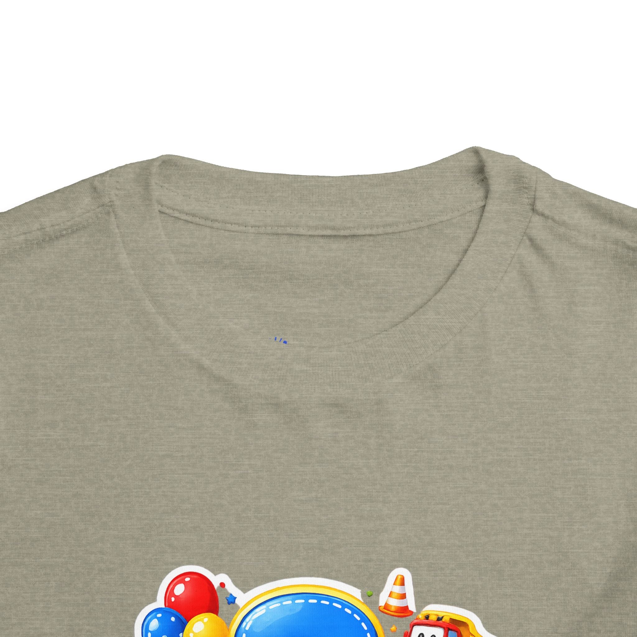 Toddler Birthday Tee — "3" Race Car Happy Birthday Shirt