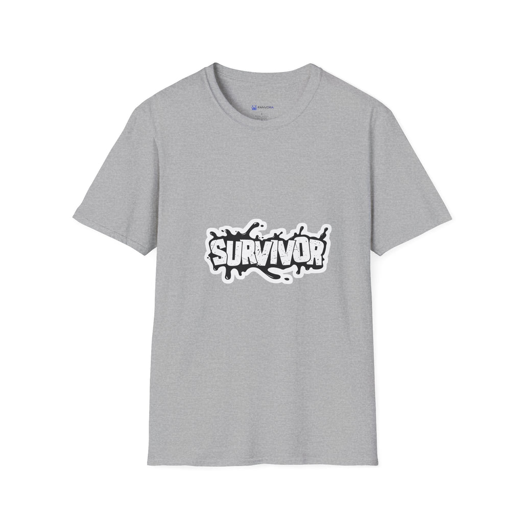 Survivor Graphic T-Shirt — Bold Grunge Logo Tee for Cancer, Trauma & Recovery Awareness