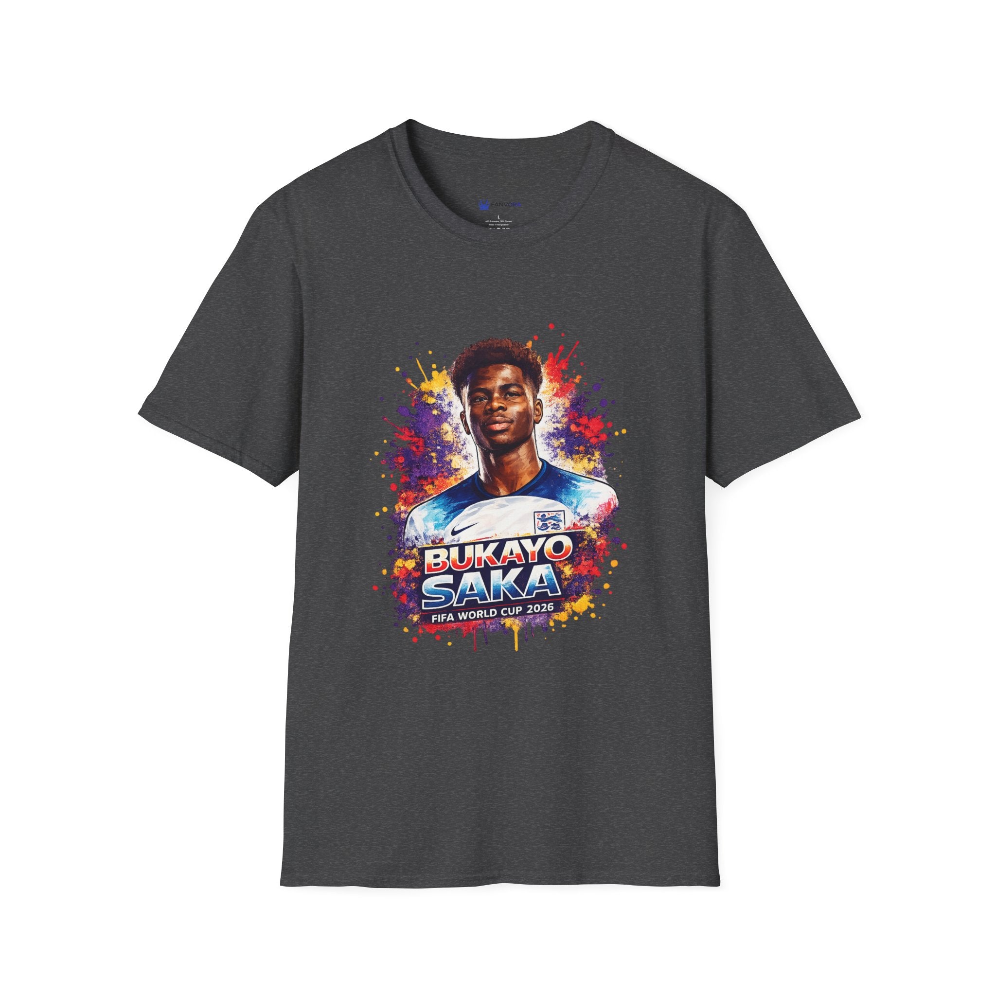 England Lagend Portrait T-Shirt — Color Splash Football Fan Tee