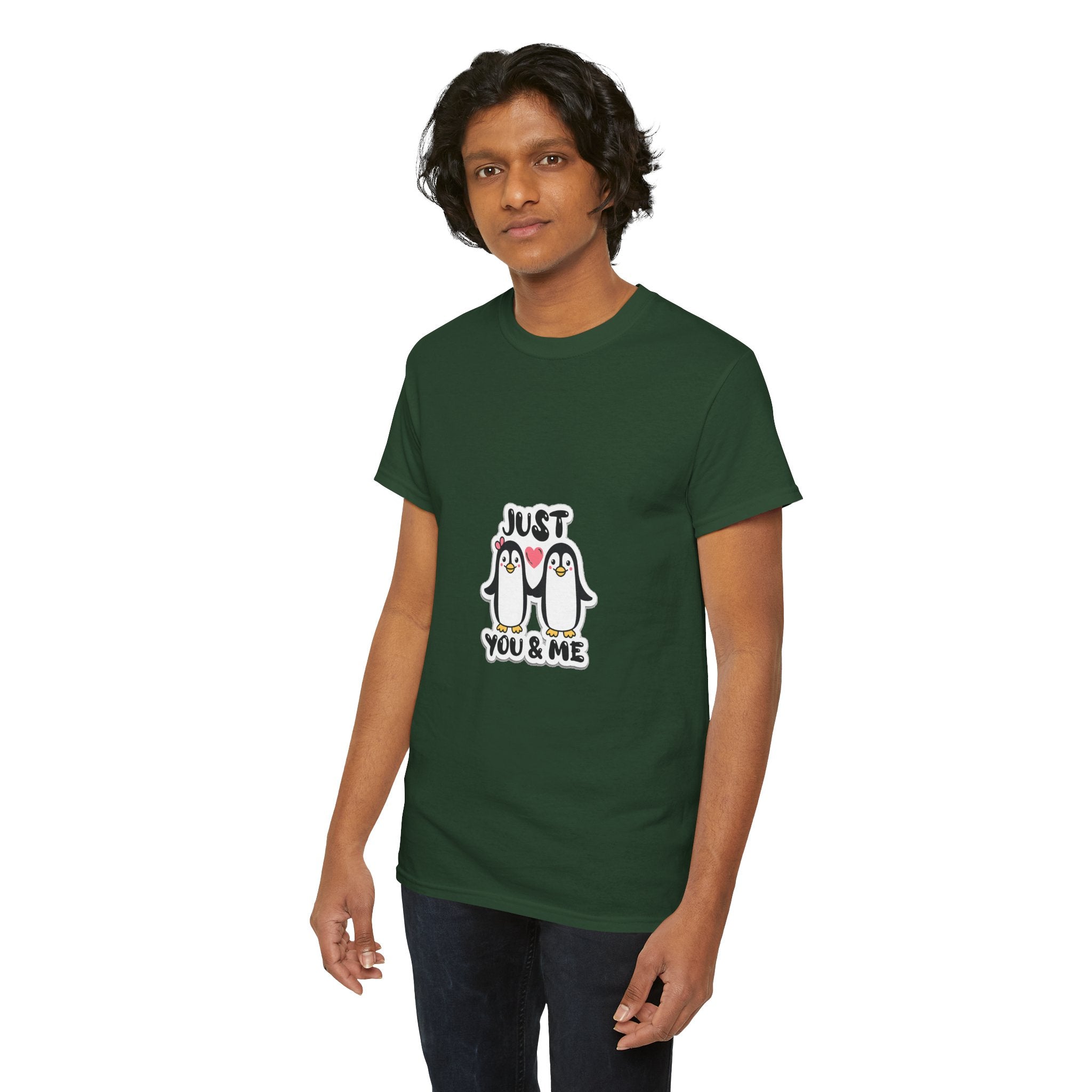 Just You & Me Penguin Tee — Cute Couples Graphic T-Shirt