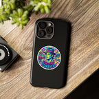 Matte Black iPhone Tough Cases 12 to 17 Pro Max  — "King of Pop Forever" Retro Pop Art Phone Case