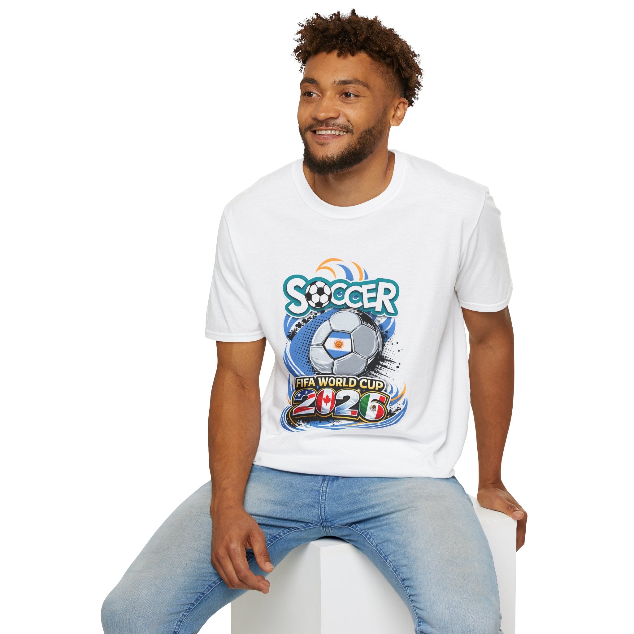 Soccer 2026  Graphic T-Shirt — Retro Ball Design soccer cup tee