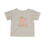 Infant Tee — "My 1st Birthday" Pink Crown First Birthday Shirt