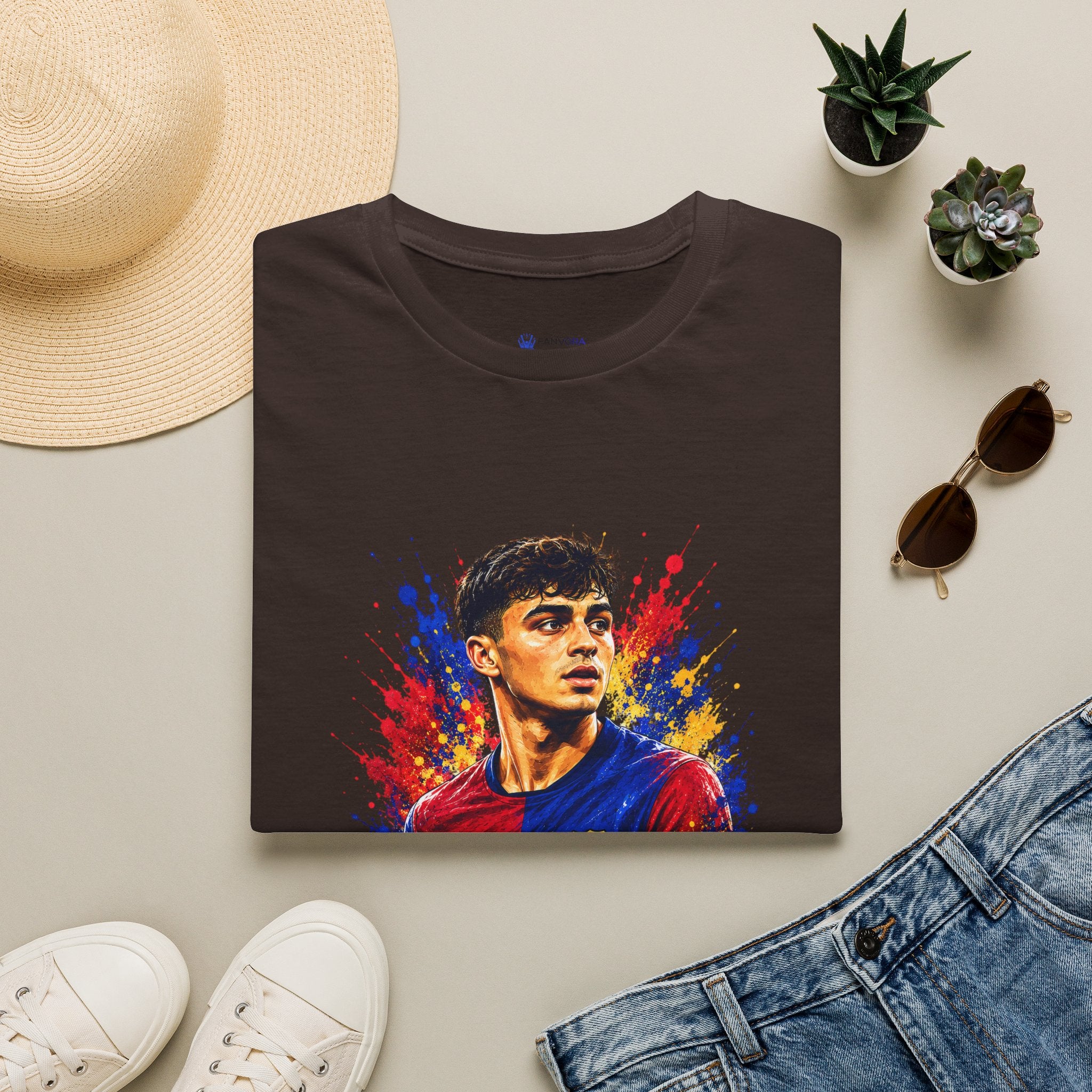 T-Shirt — 'Spain legend' Color Splash Soccer Portrait Tee