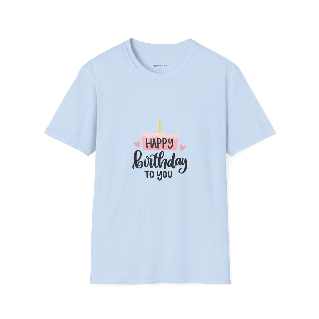 Birthday Cake T-Shirt — "Happy Birthday to You" Cute Candle Design