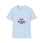 Birthday Cake T-Shirt — "Happy Birthday to You" Cute Candle Design