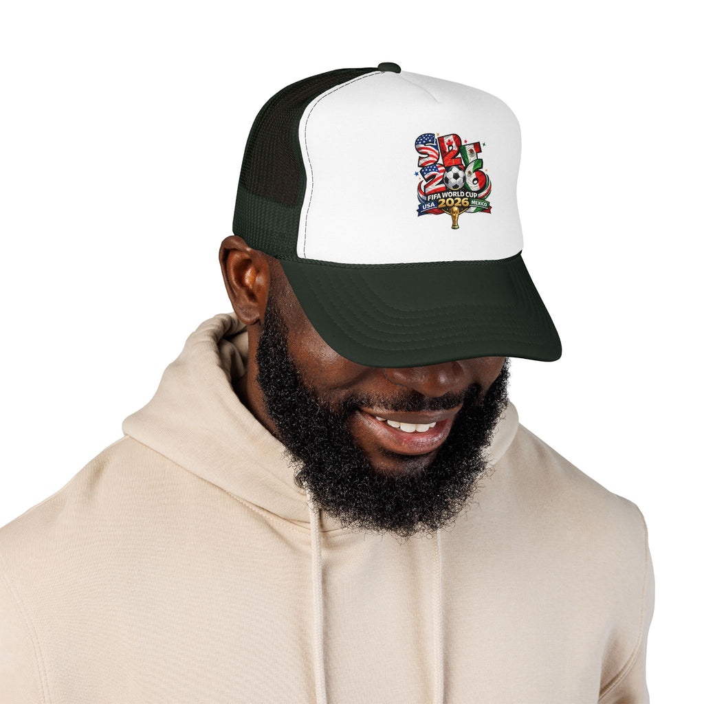 soccer cup 2026 Foam Trucker Hat — USA Soccer Patch Design