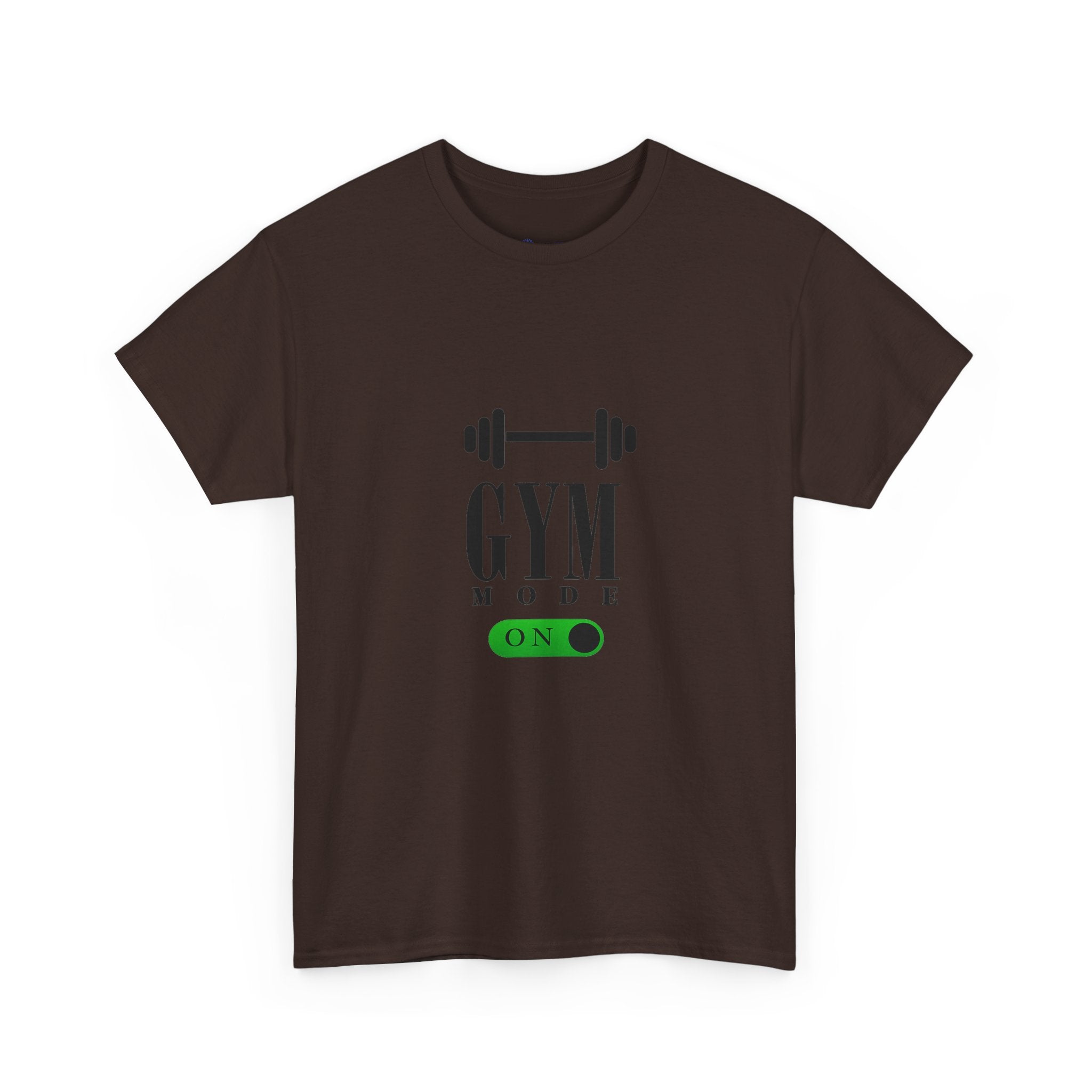 Gym Mode On T-Shirt — Workout Tee with Barbell Graphic