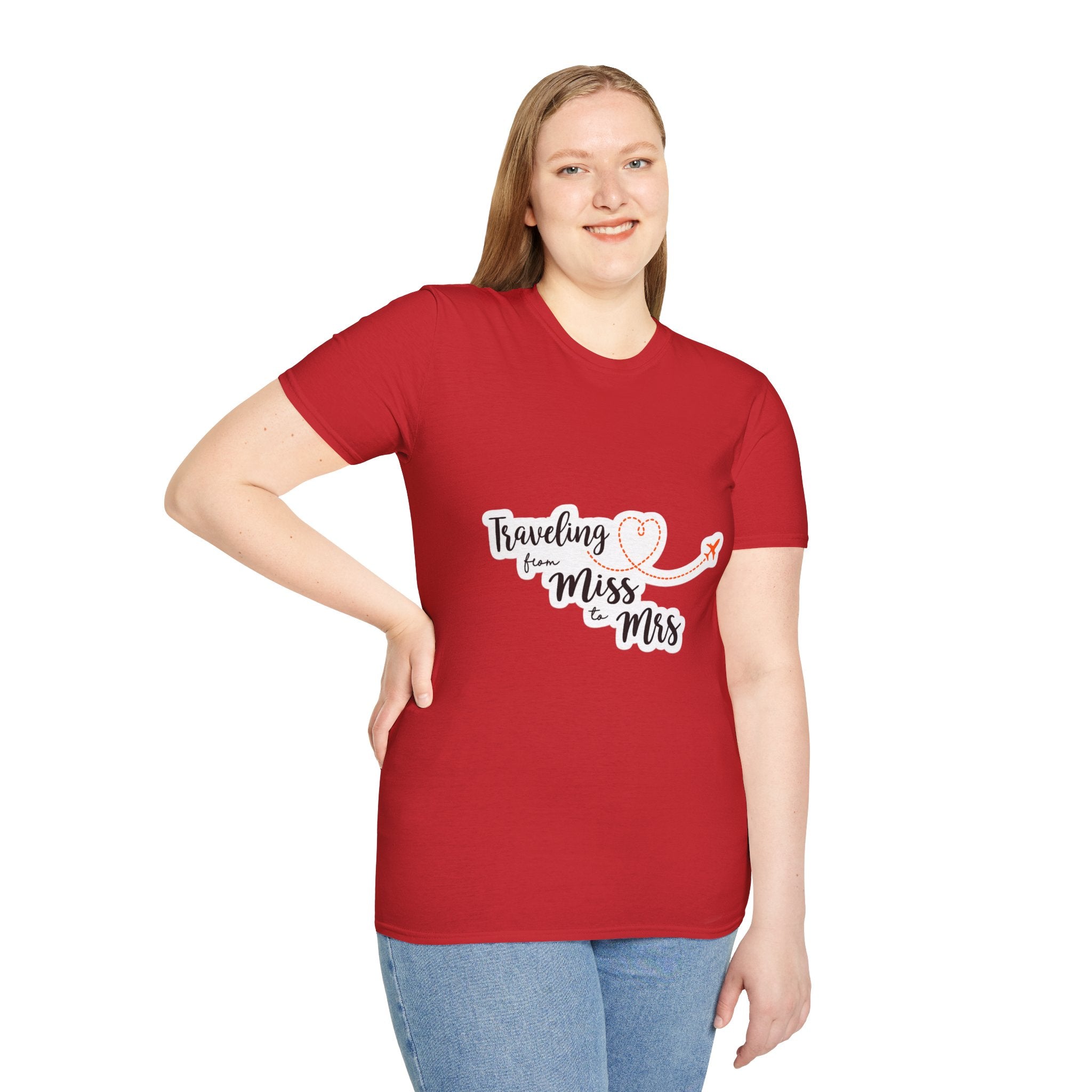 T-Shirt — "Traveling from Miss to Mrs" Bridal Bachelorette Vacation Tee