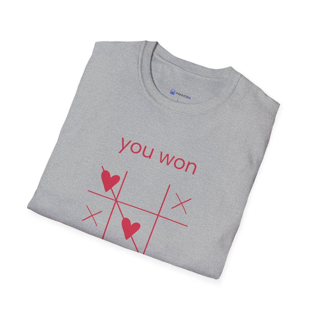 You Won My Heart tic tac toe t-shirt