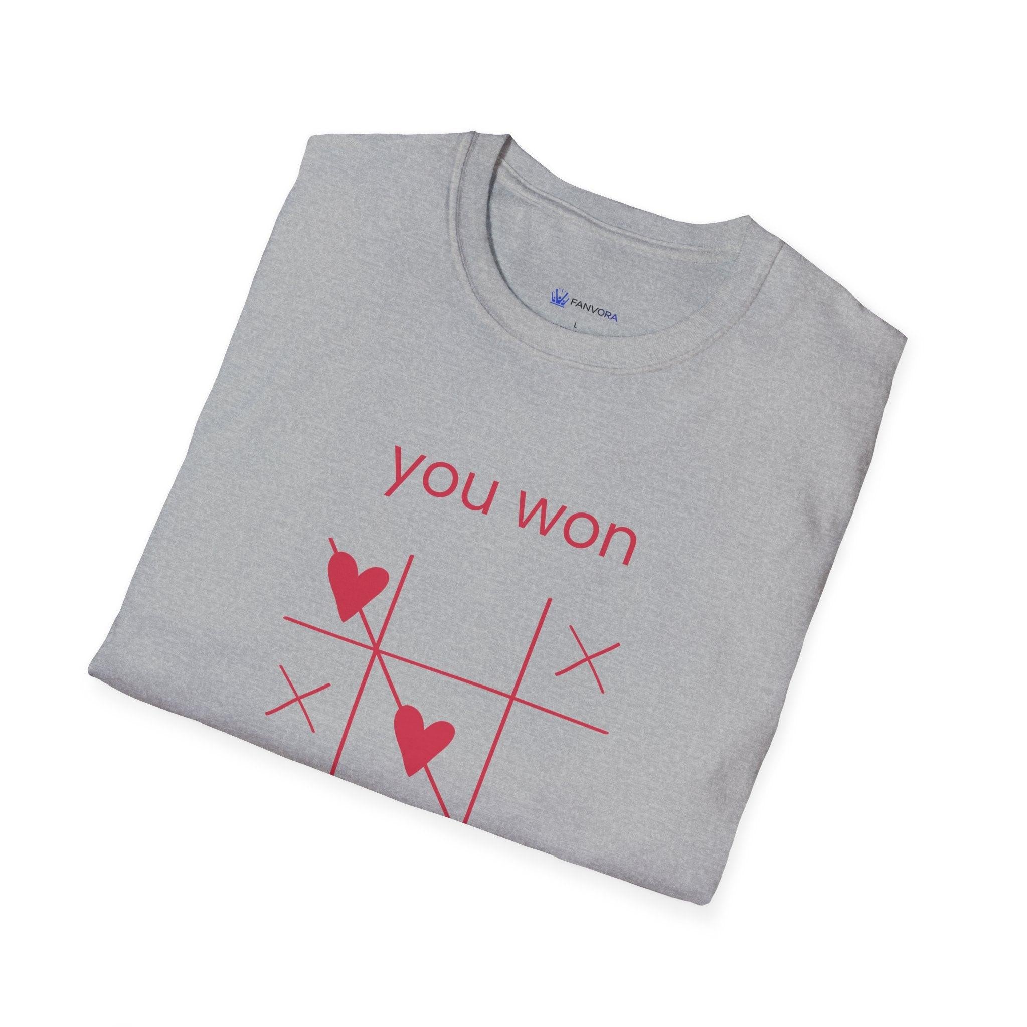 You Won My Heart tic tac toe t-shirt