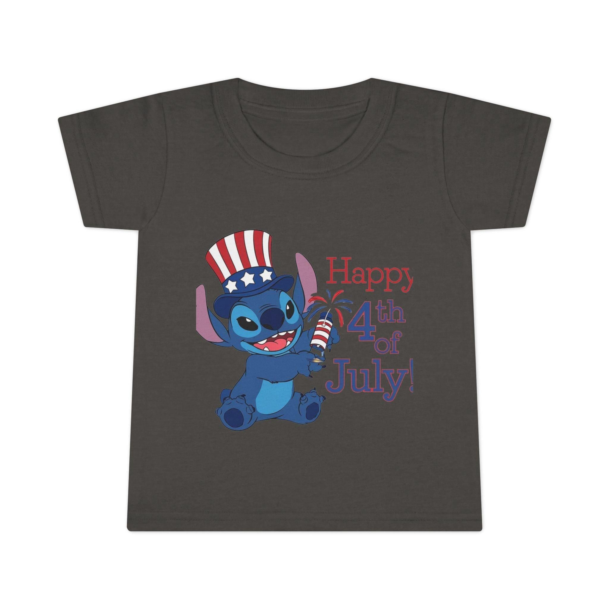 Toddler T-Shirt — Cute Patriotic Fourth of July Stitch Tee (Happy 4th of July, USA Independence day design).