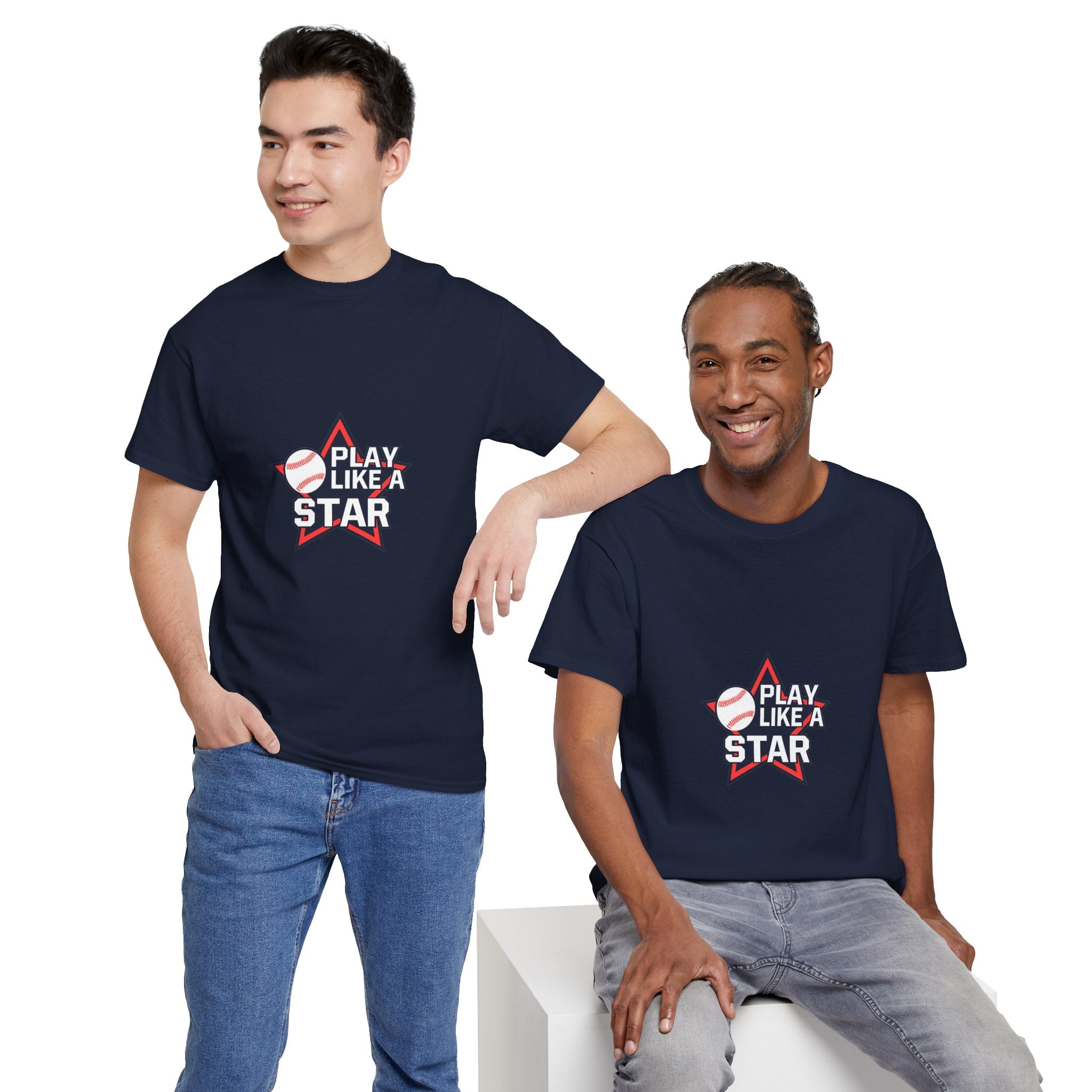 Play Like a Star Baseball Tee — Kids & Youth Sports Shirt
