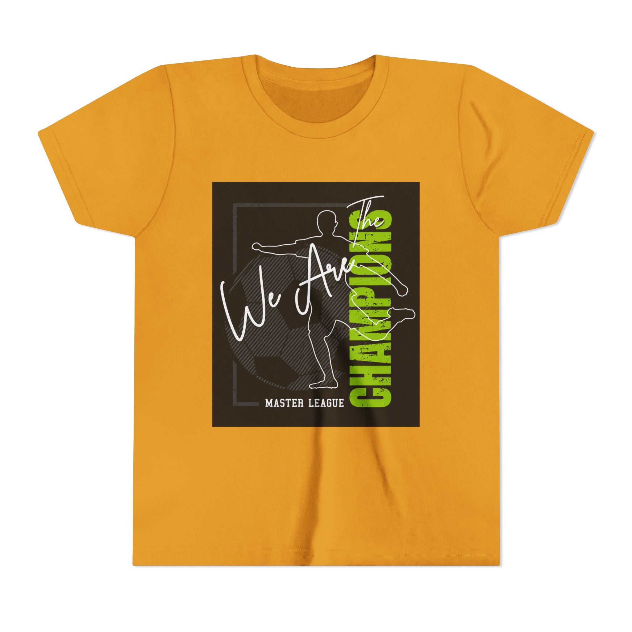 Youth Tee — "We Are Champions" Soccer Champion Graphic Shirt