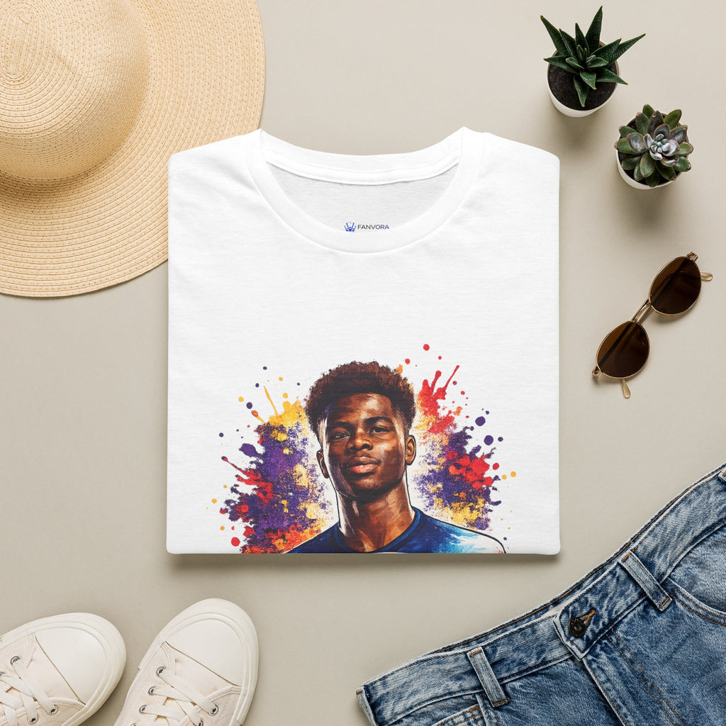England Lagend Portrait T-Shirt — Color Splash Football Fan Tee