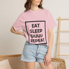 Unisex CR7 Fans Siuuu T-Shirt — Eat Sleep Siuuu Repeat Graphic Tee.