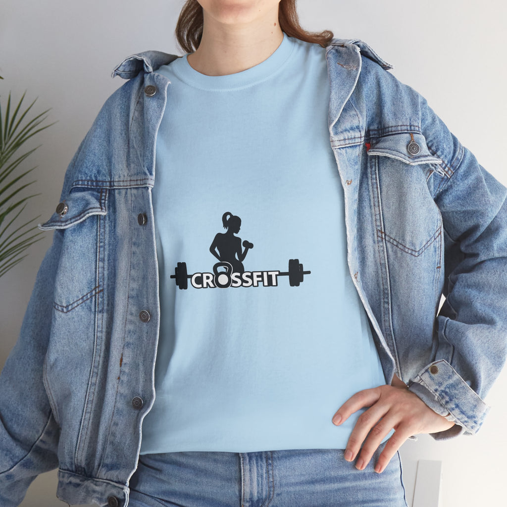 CrossFit Weightlifter T-Shirt — Barbell Silhouette Gym Tee