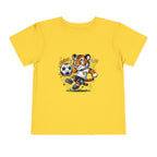 Toddler Soccer Tiger Tee — Cute Kicking Tiger Football Shirt for Kids