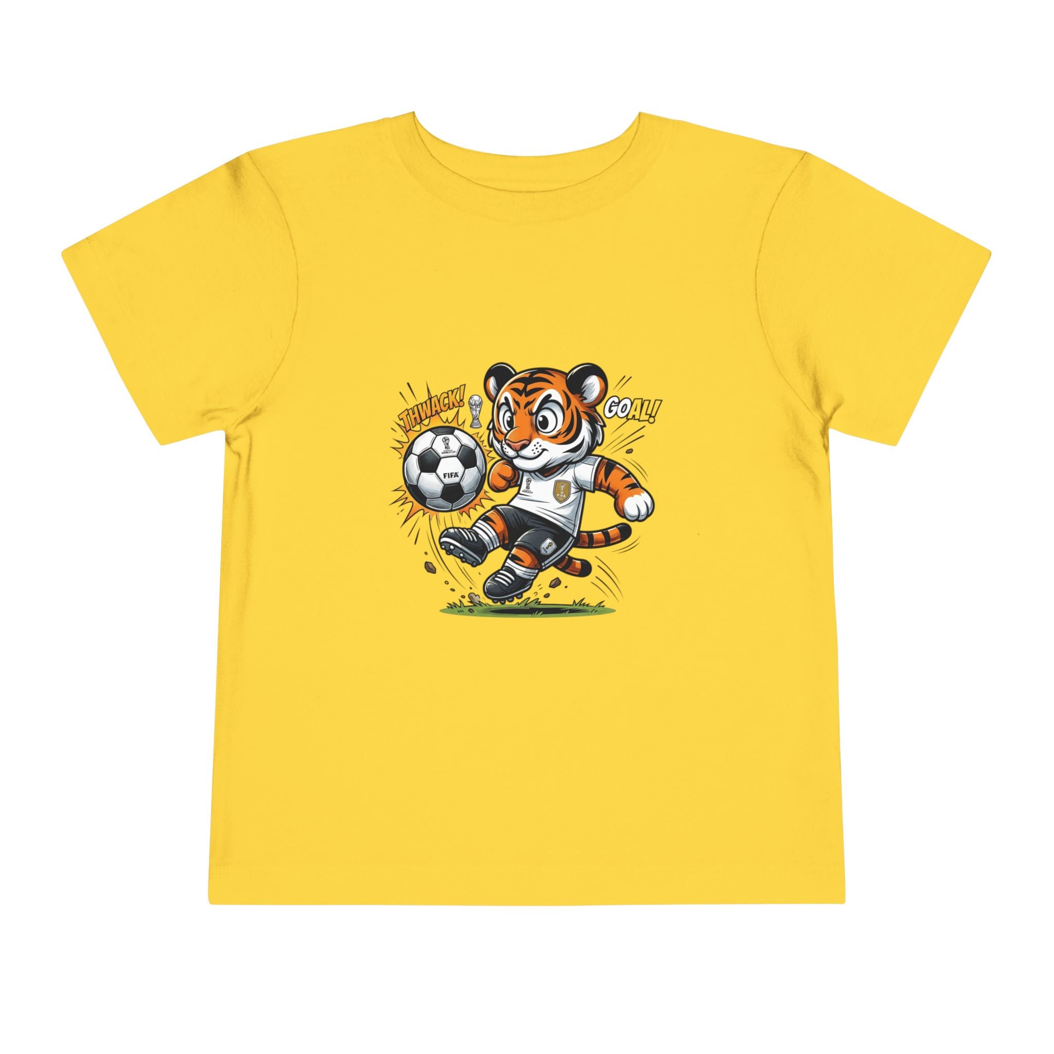 Toddler Soccer Tiger Tee — Cute Kicking Tiger Football Shirt for Kids