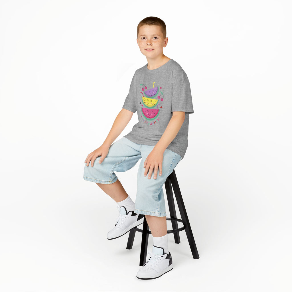 Kids T-Shirt — Cute Stacked Watermelon Illustration with "Sweet Things" Text