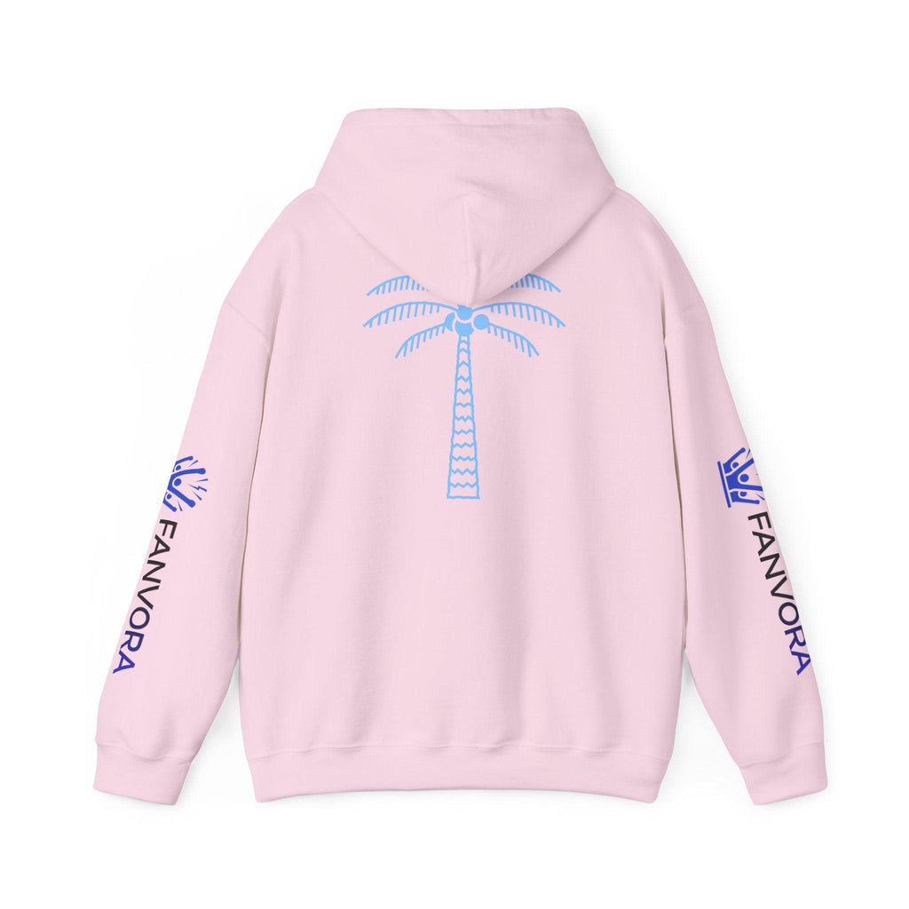 Unisex Midnight Run Hoodie — Retro Palm Beach Graphic Hooded Sweatshirt.