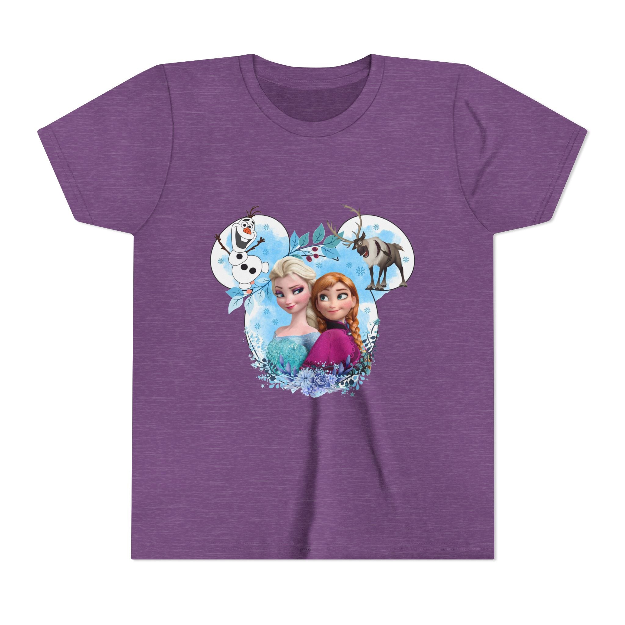 Girls' Frozen Princesses Youth Tee – Elsa & Anna Winter Friends Shirt