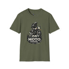 Moto Travel T‑Shirt — Vintage Motorcycle Rider Tee