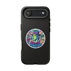 Matte Black iPhone Tough Cases 12 to 17 Pro Max  — "King of Pop Forever" Retro Pop Art Phone Case