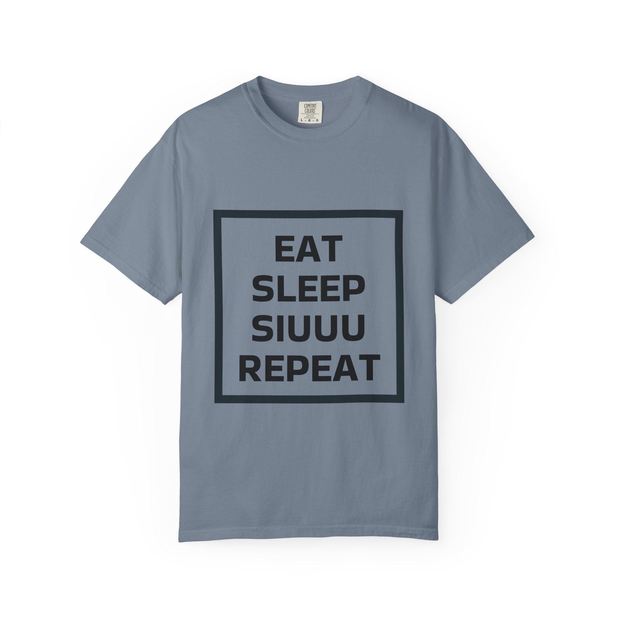 Unisex CR7 Fans Siuuu T-Shirt — Eat Sleep Siuuu Repeat Graphic Tee.