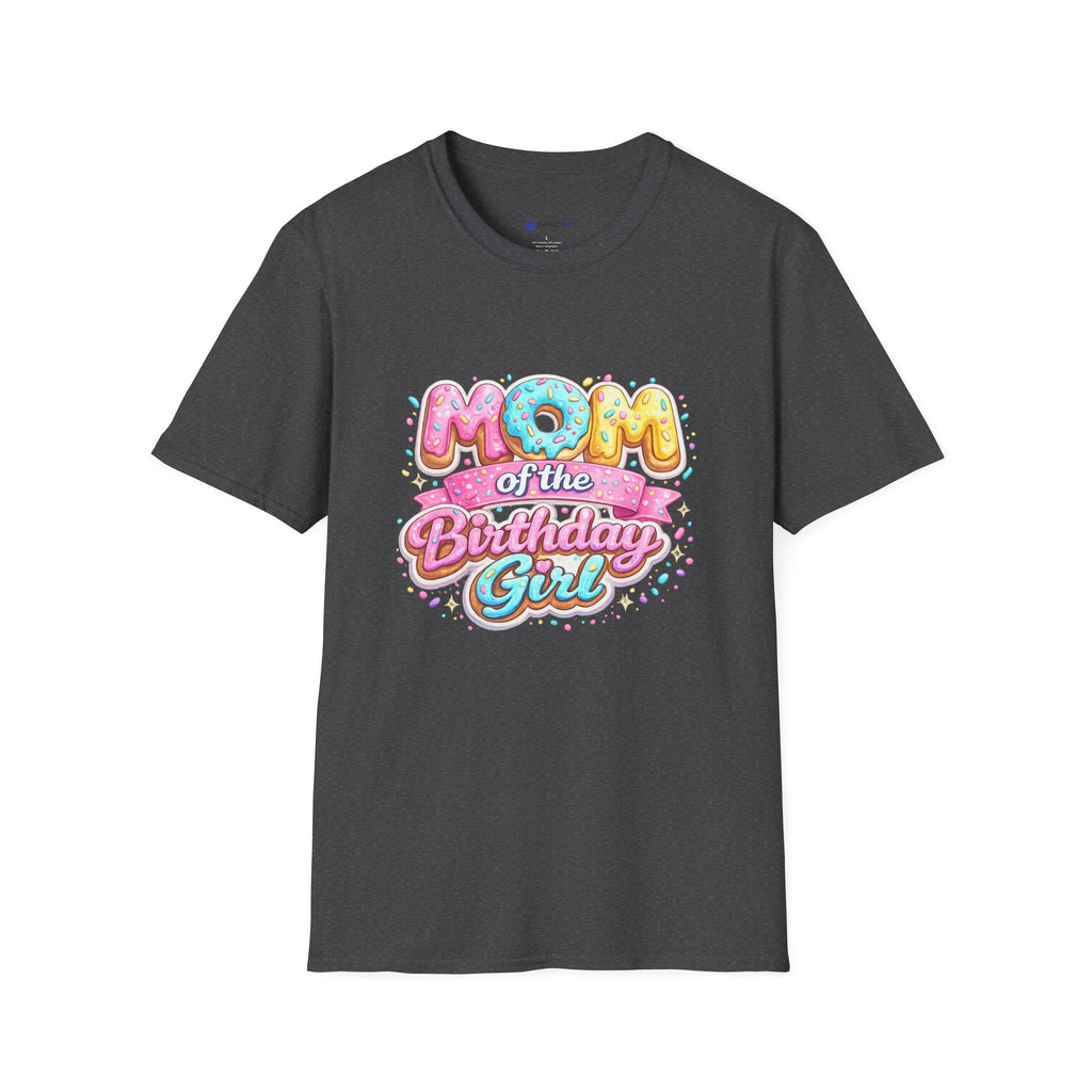 Unisex Softstyle T-Shirt "mom of the birthday girl"
