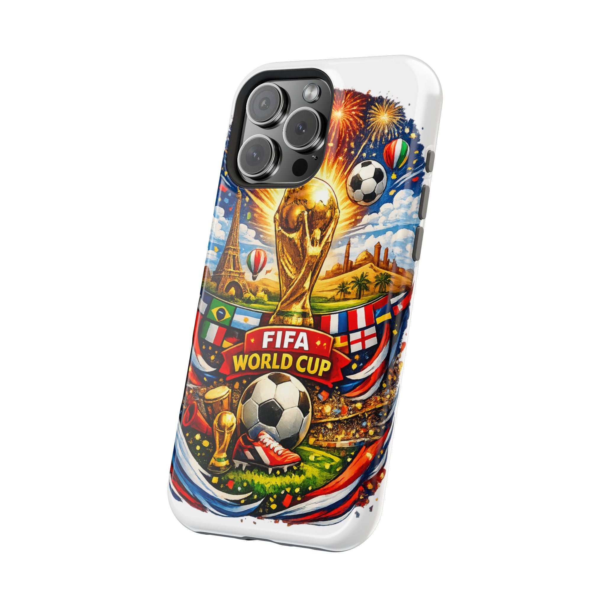 Soccer Magnetic Impact-Resistant Phone Case — FIFA Trophy Design