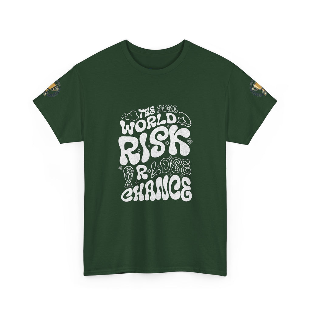 T‑Shirt — "The World Risks A Little Chance" Retro Graphic Tee