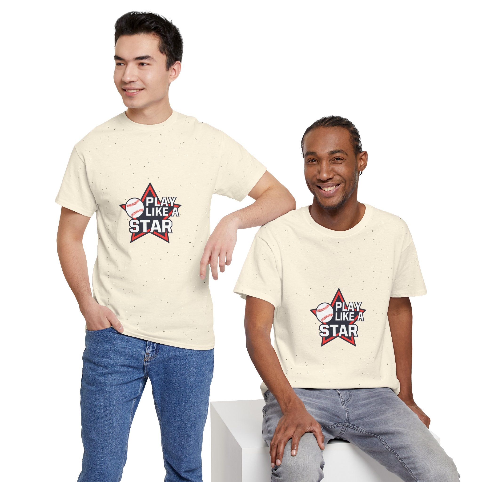 Play Like a Star Baseball Tee — Kids & Youth Sports Shirt