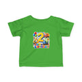 2nd Birthday Infant Tee — Colorful Trucks, Balloons & 'Happy Birthday' Design