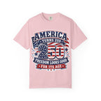 America Turns 250 T-Shirt – "Freedom Looks Good For Its Age" Patriotic 4th of July Tee
