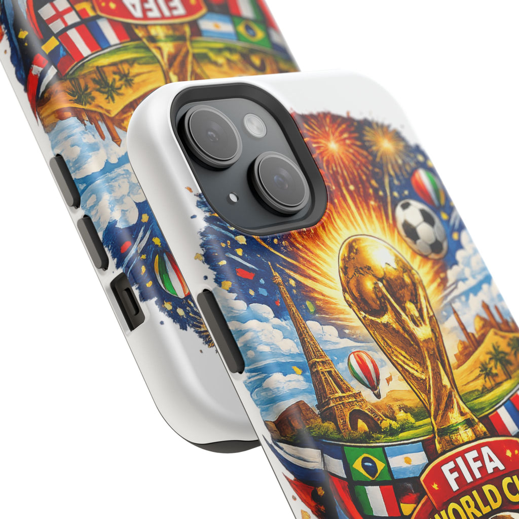 Soccer Magnetic Impact-Resistant Phone Case — FIFA Trophy Design