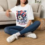 Soccer  Cup T-Shirt – "Go Team! Cup Soccer" USA Flag Design