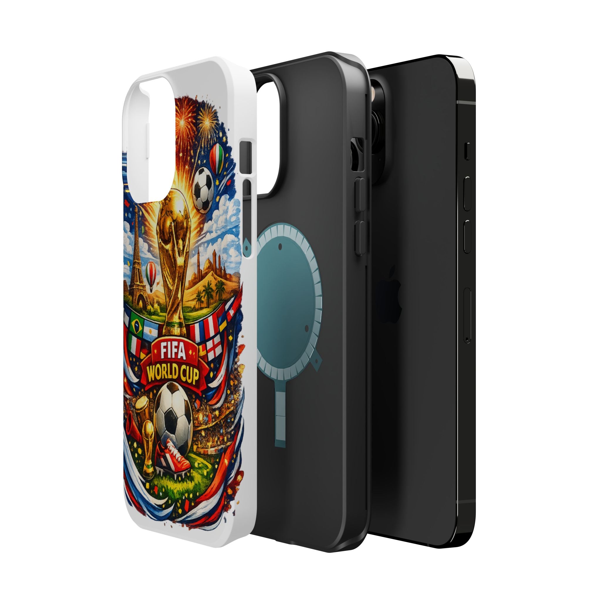 Soccer Magnetic Impact-Resistant Phone Case — FIFA Trophy Design