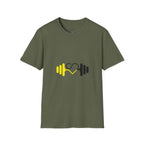 Weightlifting Heart Barbell T-Shirt — Fitness Gym Crusher Tee