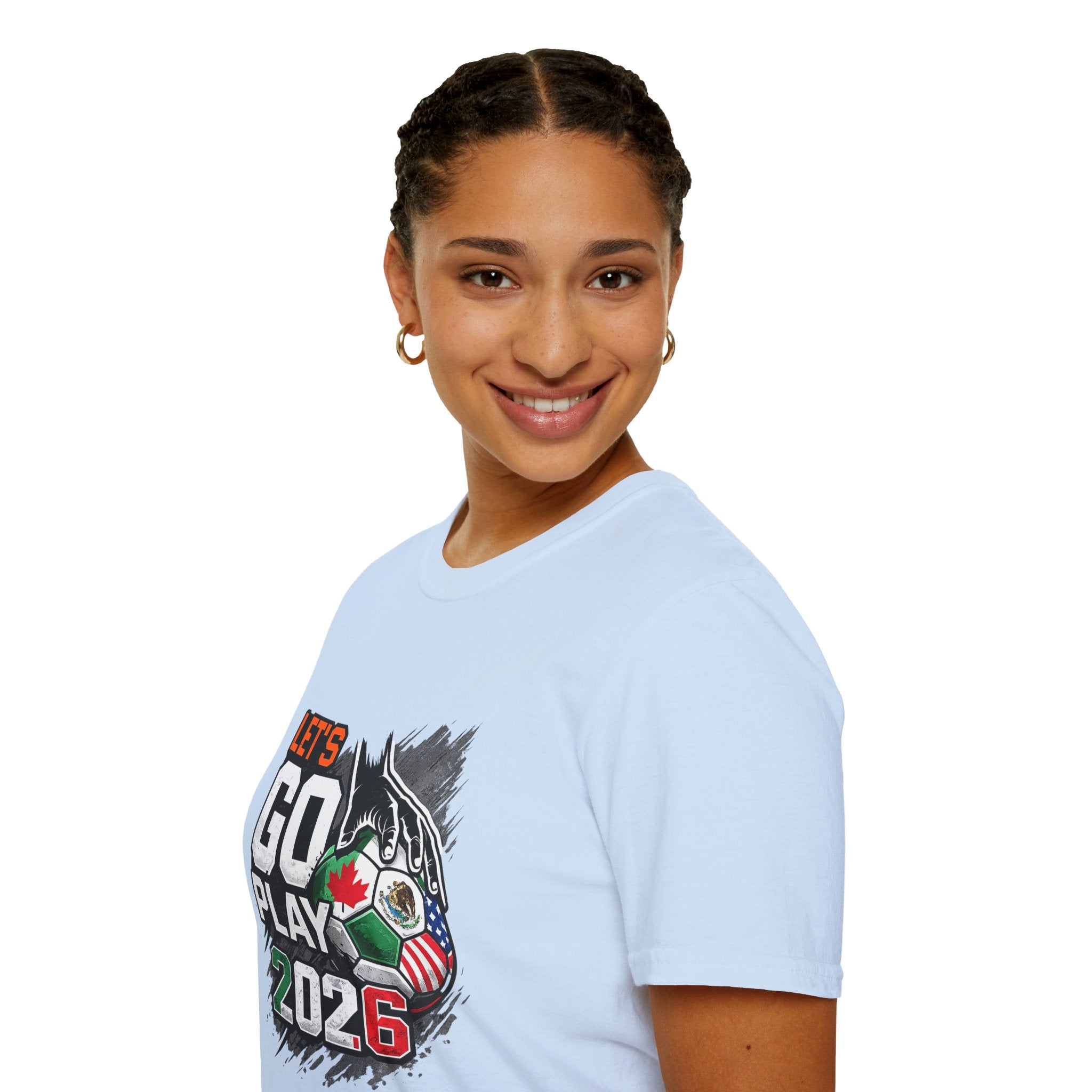 Let's Go Play 2026 Soccer T-Shirt — International Flags Tournament Tee