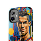 Portugal  legend Pop Art Tough Phone Case — Colorful Soccer Legend Protective Cover.