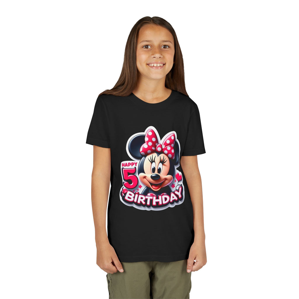 Minnie Mouse Happy 5th Birthday Youth Tee