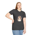 Cute Winking Girl Graphic T-Shirt – Kawaii Heart Tee