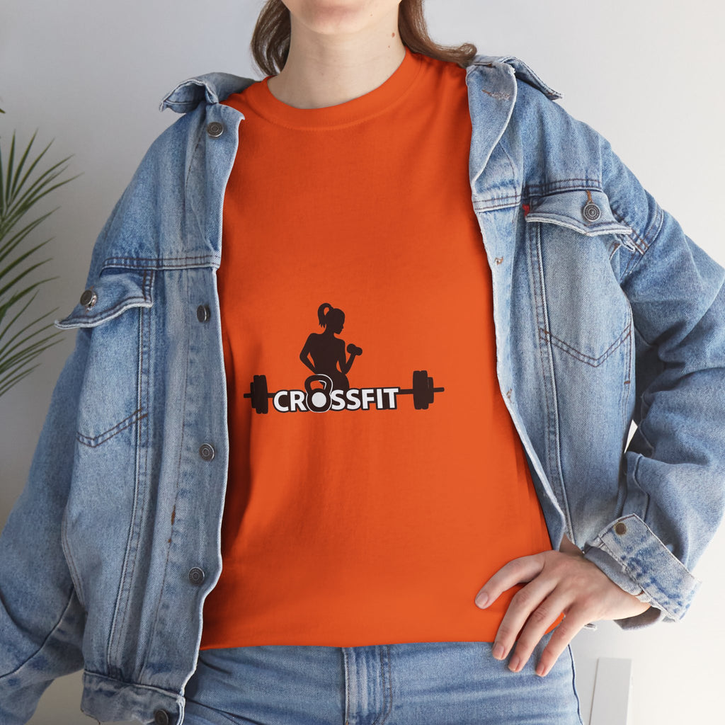CrossFit Weightlifter T-Shirt — Barbell Silhouette Gym Tee
