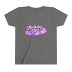 Girls' 5th Birthday Tee - 'Happy Birthday' Glitter Stars Design
