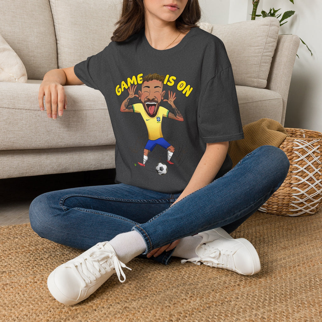Soccer 'Game Is On' Graphic funny figure design  T‑Shirt
