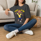 Soccer 'Game Is On' Graphic funny figure design  T‑Shirt