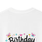 Kids Tee — ‘I Was 6 Now I’m 7’ Birthday Girl Cute Floral Design