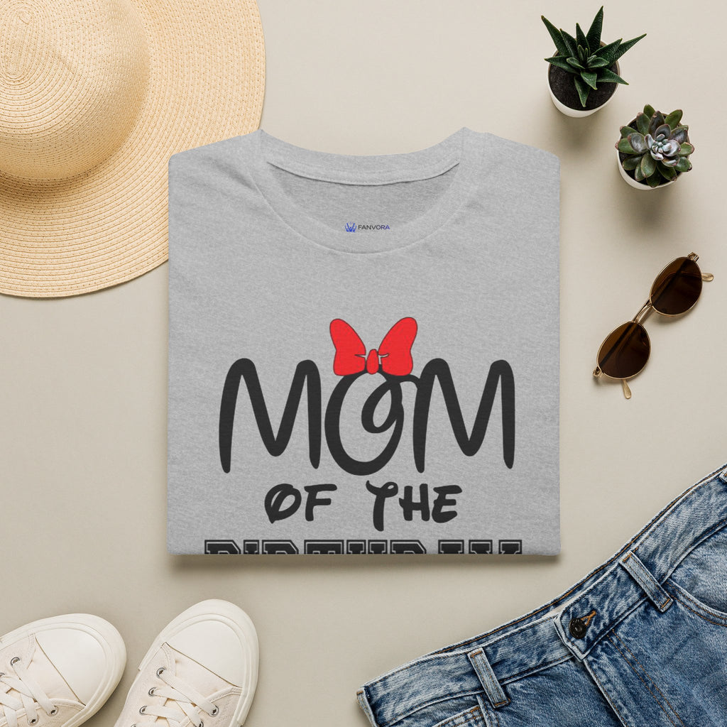 Mom of the Birthday Boy T-Shirt — Cute Minnie/Mickey Theme Disney Birthday Tee