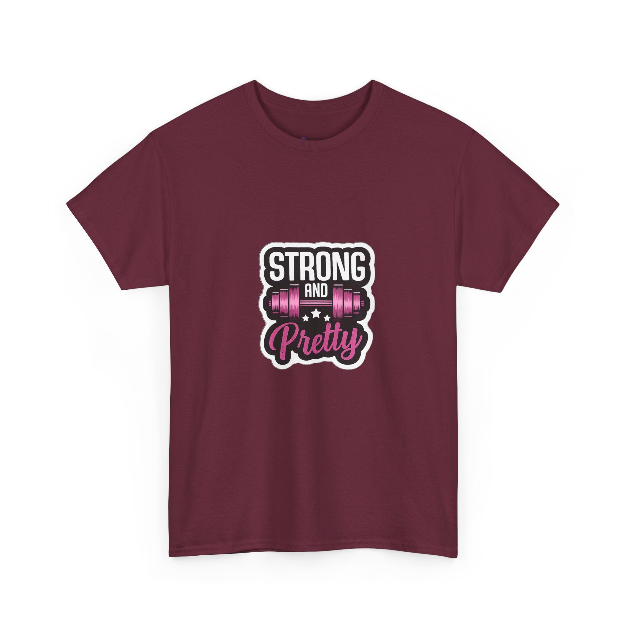 Strong and Pretty Tee — 'Strong and Pretty' Fitness Graphic T-Shirt